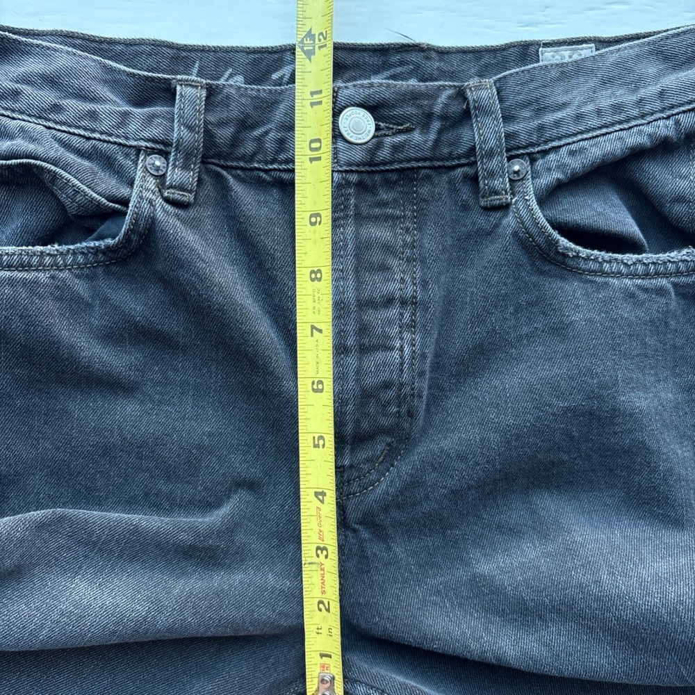 We The Free‎ Free People Black Straight Distressed Jeans Raw Hem Button Fly 28 - Picture 11 of 13